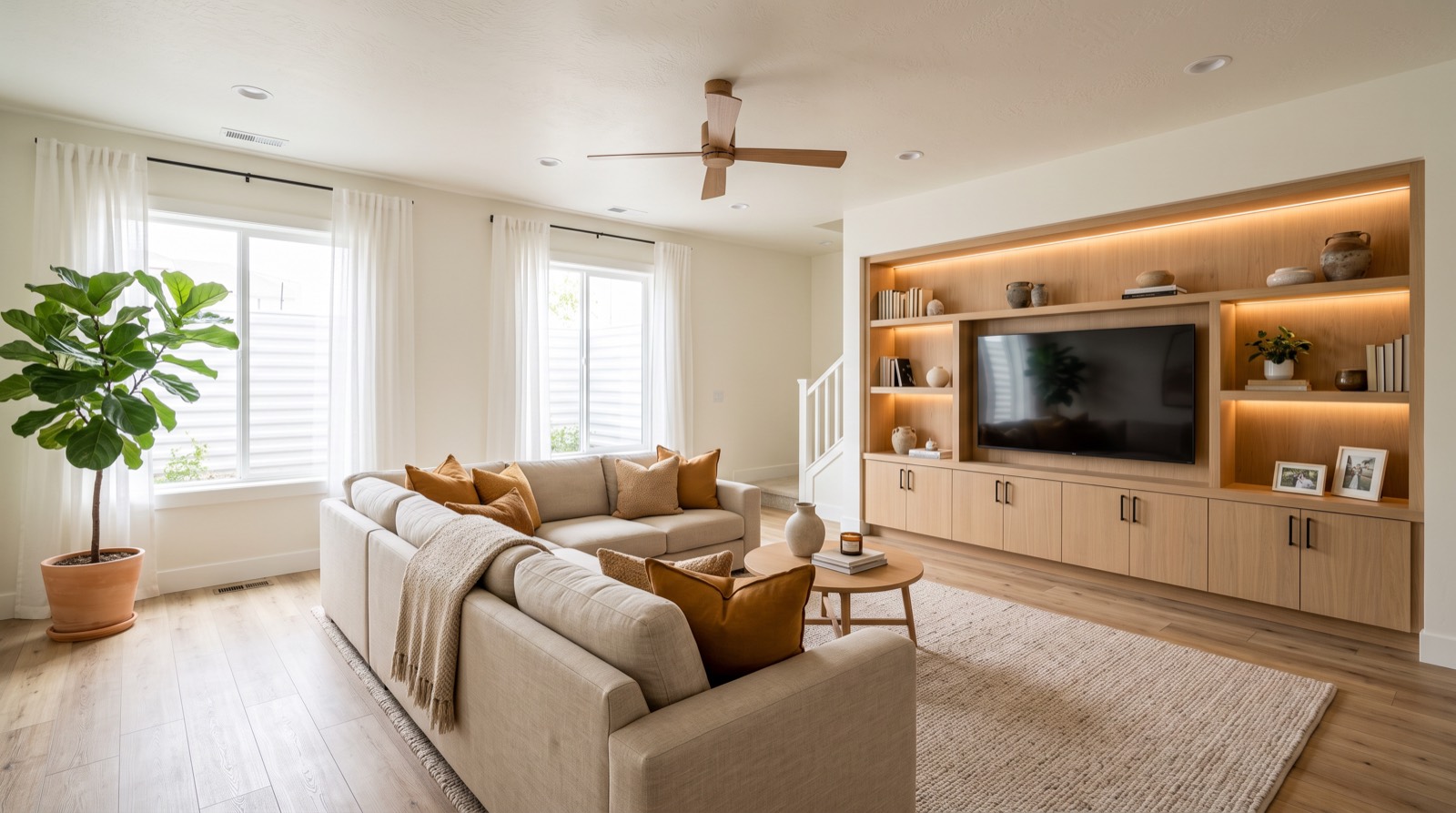 Finished basement in Eagle Mountain, Utah — concept rendering
